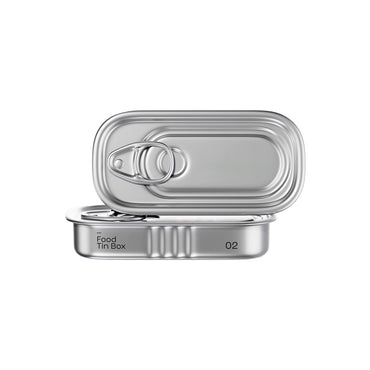 Closed food tin isolated