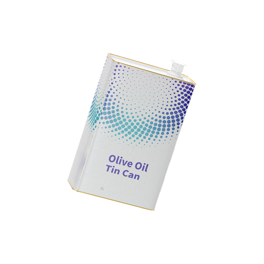Olive oil rectangular tin