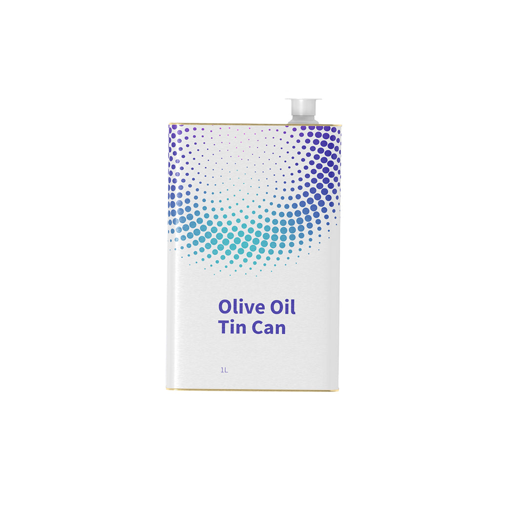 Olive oil rectangular tin