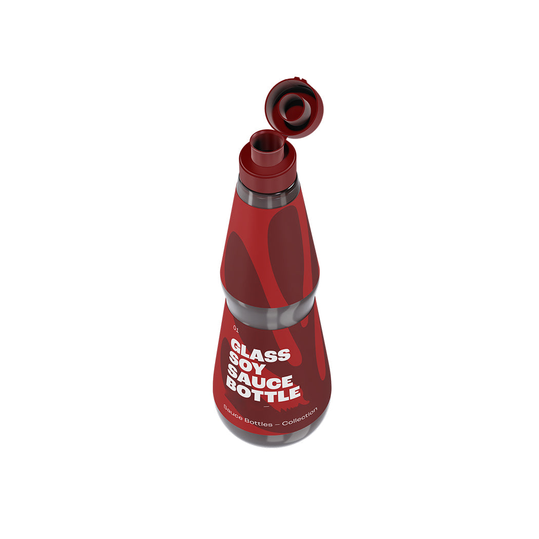 Glass Bottle with Red Drink