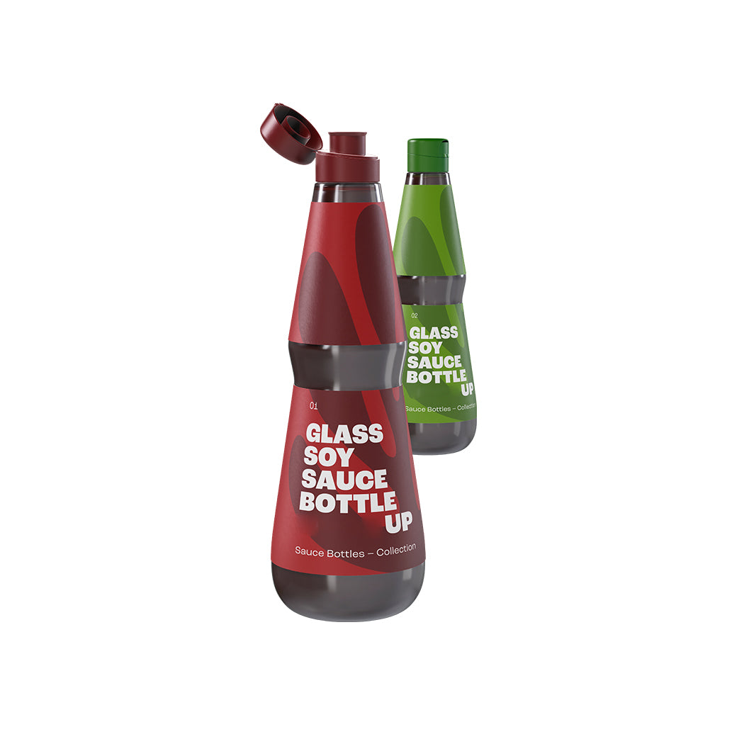 Glass Bottle with Red Drink