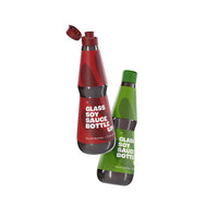 Glass Bottle with Red Drink